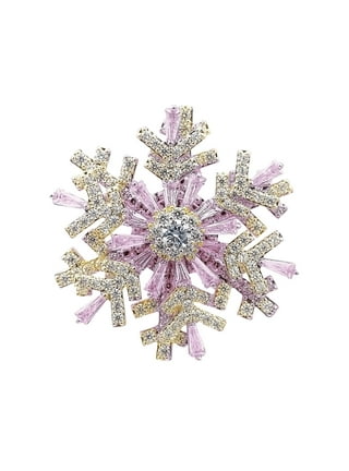 Generic Fashion Women Snowflake Floral Circle Rhinestone Brooch Pin  Christmas Jewelry