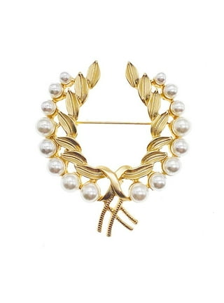 Heiheiup -Exposure Neckline Sweater Pins Shirt Pearl Collar Brooch Pins  Tops Brooch Brooches for Crafts 