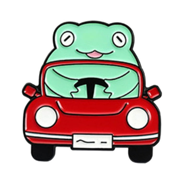 Pin Badge Enamel Cartoon Frog, Frog Cartoon Pins Metal