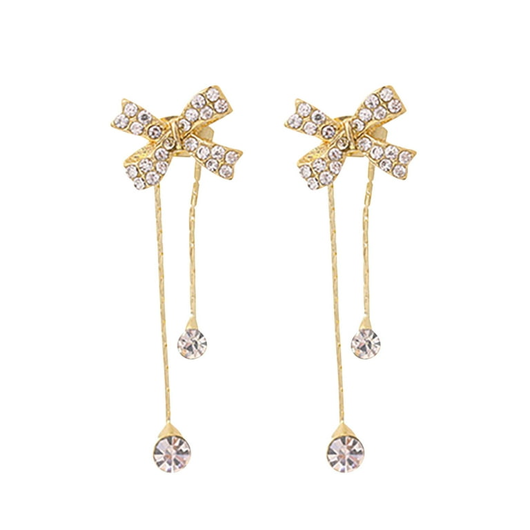 Rhinestone Bow Earring