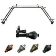 thumbnail image 1 of Heike 13/16" Bay Window Double Curtain Rod 20"-36", 38"-72" - Black, 1 of 1