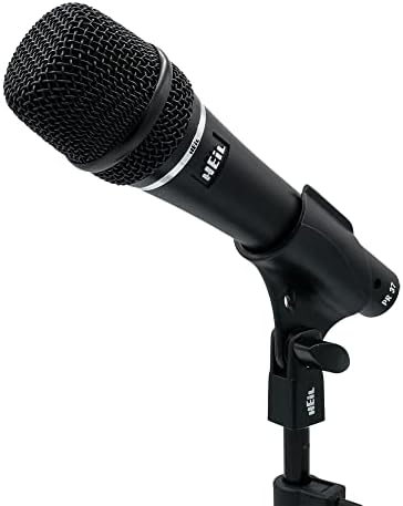 Heil PR 37 Dynamic Microphone for Live Sound Applications, XLR Microphone for Live Music, Wide Frequency Response, Ultra-Clear Sound, Superior Rear Noise Rejection, and Durable Construction - Black