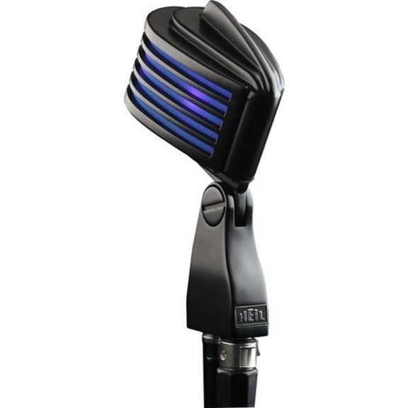 Heil The Fin Black Body/Blue LED Retro-Styled Dynamic Cardioid Microphone