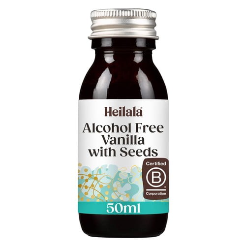 Heilala Alcohol Free Vanilla with Seeds 50ml, British Import (Pack of 2)