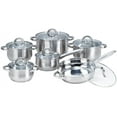 thumbnail image 1 of Heim Concept 12 Pieces Professional Grade Stainless Steel Cooking Pots and Pans Kitchen Cookware Set Lids, 1 of 5