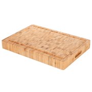 Heim Concept Large Professional Grade Bamboo Grainy Pattern Butcher Block