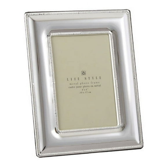 Leeber Silver Plated Convex Picture Frame, 4" X 6"