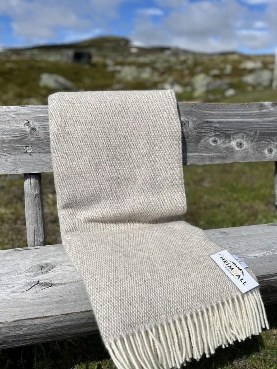Heimdall Norway Beige Harteigen 100 Pure New Wool Blanket