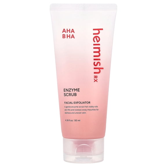 Heimish AHA + BHA Facial Exfoliator, Enzyme Scrub, 4.39 fl oz (130 ml)