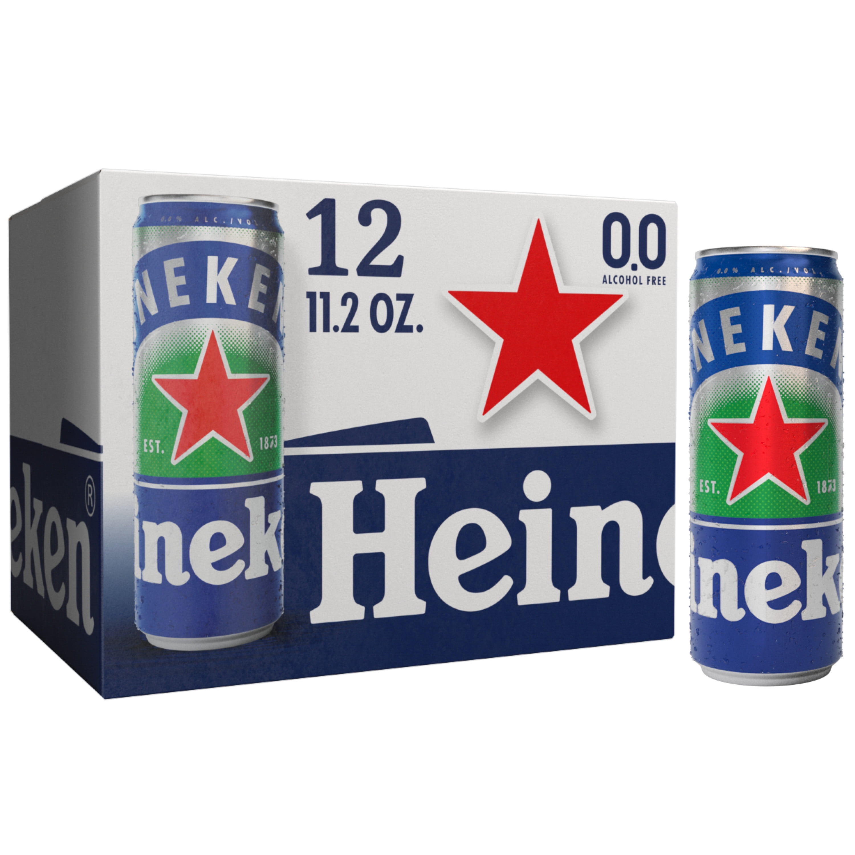 Heineken 0.0 NonAlcoholic Beer, 12 Pack, 11.2 fl oz Cans