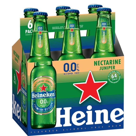 Heineken 0.0 Nectarine Juniper Non-Alcoholic Beer, 6 pack, 11.2 fl oz Bottles