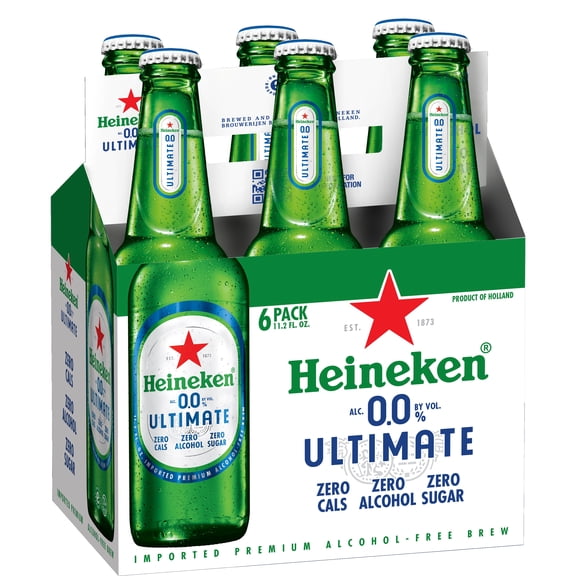 Heineken 0.0 Ultimate Non-Alcoholic Beer, 6 pack, 11.2 fl oz Bottles