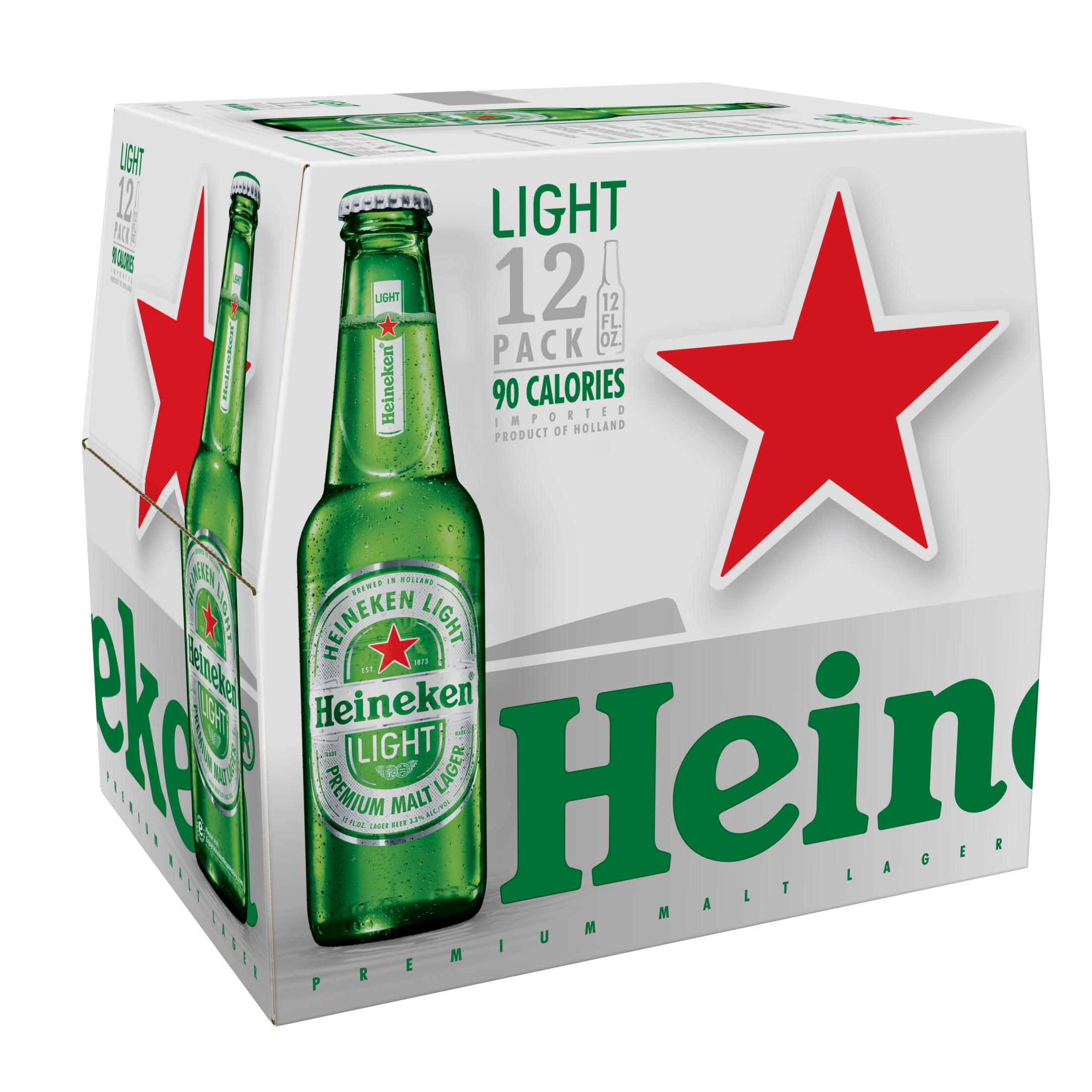 Heineken Light Lager Beer, 12 Pack, 12 fl oz Bottles