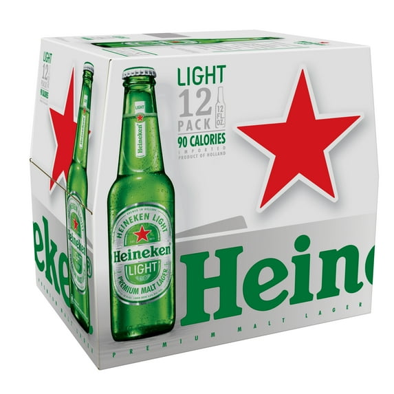 Heineken Light Lager Beer, 12 Pack, 12 fl oz Bottles
