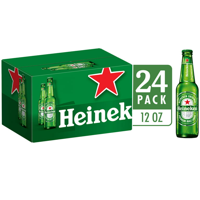 Heineken Original Lager Beer, 6 Pack, 12 fl oz Bottles, 5% Alcohol