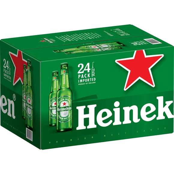 Heineken Original Netherlands Lager Import Beer, 24 Pack, 12 fl oz Bottles, 5% ABV