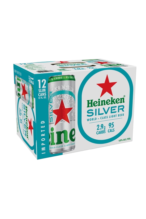 Silver Lager Beer, 12 pack, 12 fl oz Cans