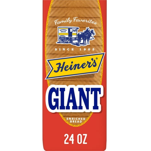 Heiner's Giant Bread, 24 oz, White White Bread, Bag
