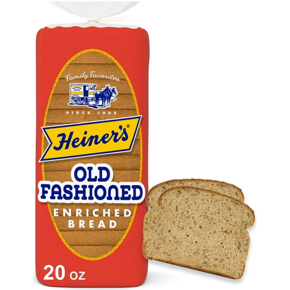 Heiner's Old Fashioned Bread, 20 oz, Plain White Bread, Bag