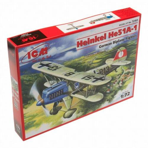 Heinkel He51A1 German BiPlane Fighter 1-72 ICM Models