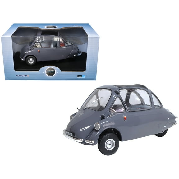 Heinkel Kabine "Bubble Car" Troy Gray 1/18 Diecast Model Car by Oxford Diecast
