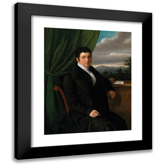 Heinrich Beltz 20x24 Black Modern Framed Museum Art Print Titled - Portrait Burckhardt-Bischoff