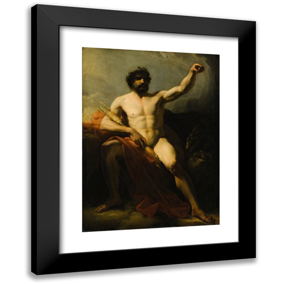 Heinrich Friedrich Füger 11x14 Black Modern Framed Museum Art Print Titled - Jupiter