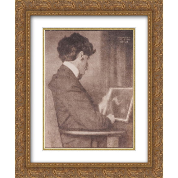 Heinrich Kuhn 2x Matted 20x24 Gold Ornate Framed Art Print 'Alfred Stieglitz'