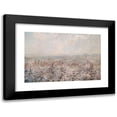 thumbnail image 1 of Heinrich Tomec 14x11 Black Modern Framed Museum Art Print Titled - Panorama Prahy and Petrina, 1 of 5