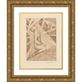 thumbnail image 1 of Heinrich Vogeler 12x14 Gold Ornate Wood Frame and Double Matted Museum Art Print Titled - Marie Adelheid, Princess Reuss. God in Me (1921), 1 of 4
