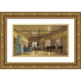 thumbnail image 1 of Heinrich von Förster 24x15 Gold Ornate Framed and Double Matted Museum Art Print Titled - The Music Room of Archduchess Margarete, Princess of Saxony, in Schloss Ambras (1870s), 1 of 4