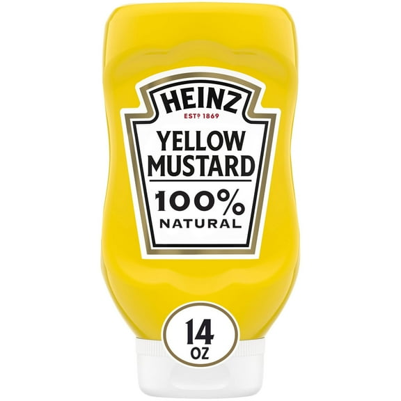 Heinz 100% Natural Yellow Mustard 14 oz (Pack of 4)