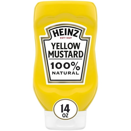 Heinz 100% Natural Yellow Mustard 14 oz (Pack of 12)