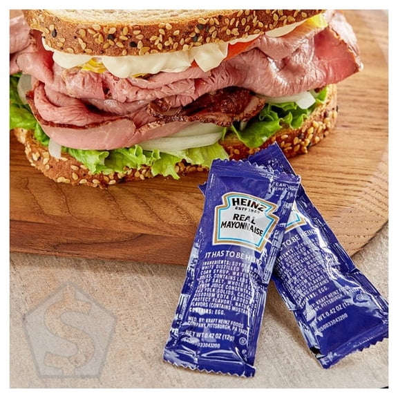 Heinz 12 Gram Mayonnaise Portion Packets - 200/Case