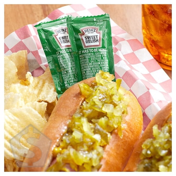 Heinz 9 Gram Sweet Relish Portion Packets - 200/Case