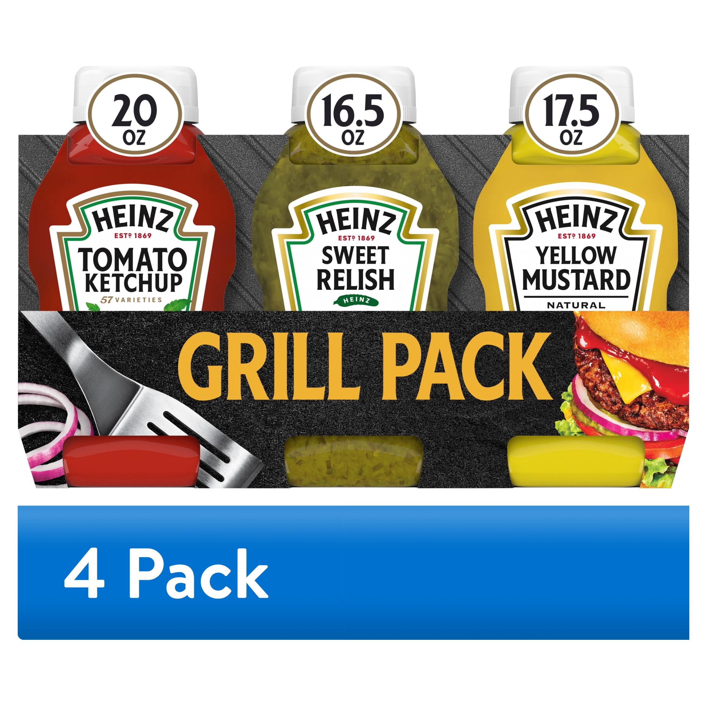 Heinz, Assorted Relish Mustard Ketchup Picnic Pack, 3.38 lbs