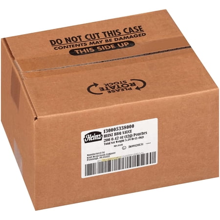 Heinz BBQ Sauce Packets, 12 g. Packets (Pack of 200)