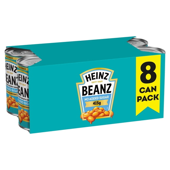 Heinz Baked Beans No Added Sugar 8 x 415g, Imported from Britain