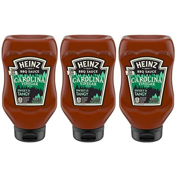Heinz Bbq Sauce - Carolina Vinegar Style - Sweet & Tangy - Net Wt. 18.6 Oz (527 G) Per Bottle - Pack Of 3 Bottles