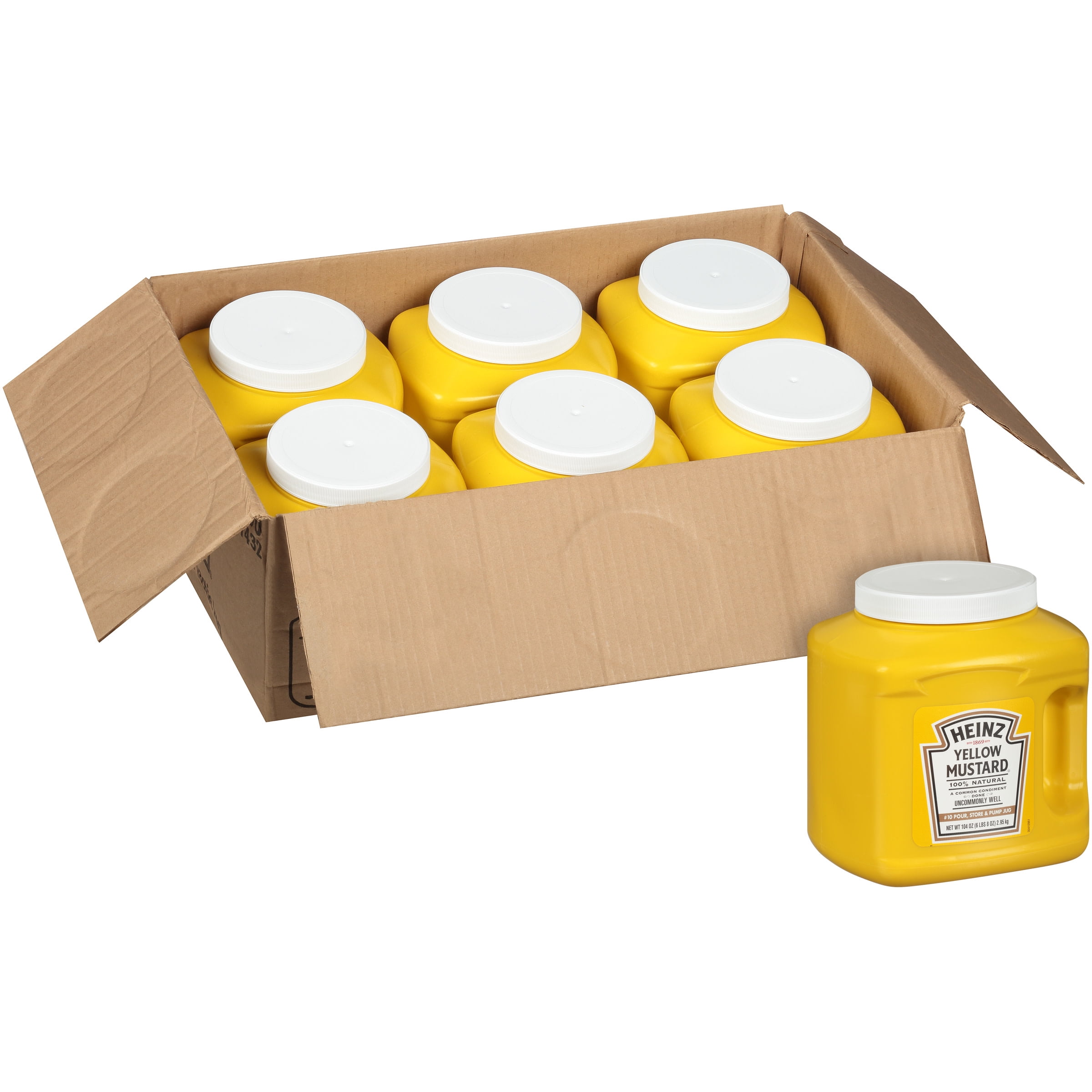 Heinz Bulk Yellow Mustard, 6 ct Casepack, 6.5 lb Jugs - Walmart.com