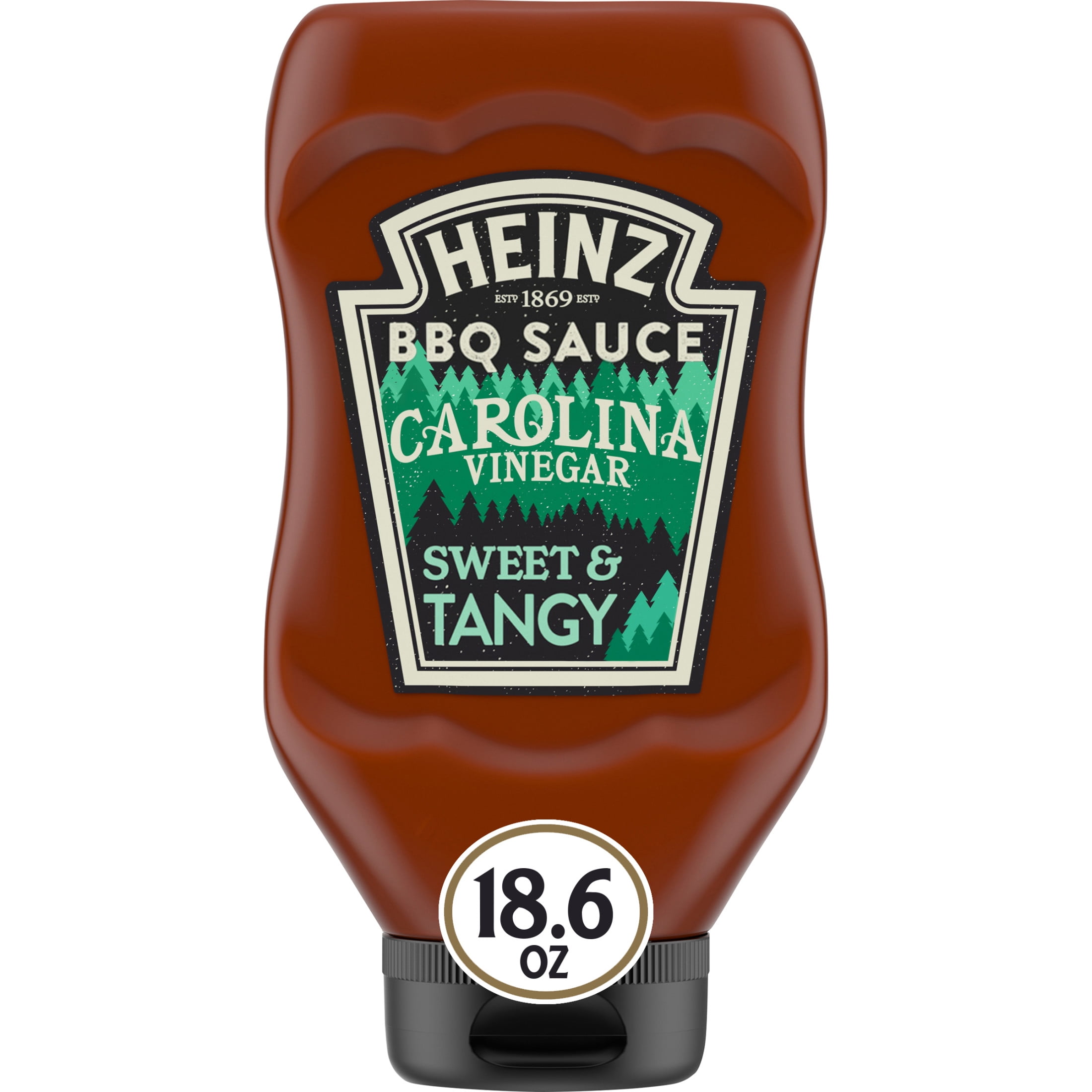 Heinz Carolina Vinegar Style Sweet & Tangy Barbecue BBQ Sauce, 18.6 oz Bottle