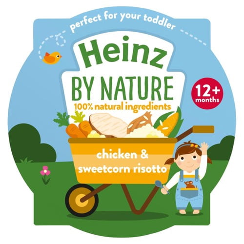 Heinz Chicken & Sweetcorn Risotto Baby Food Tray 1+ Year 200g, British Import (Pack of 2)