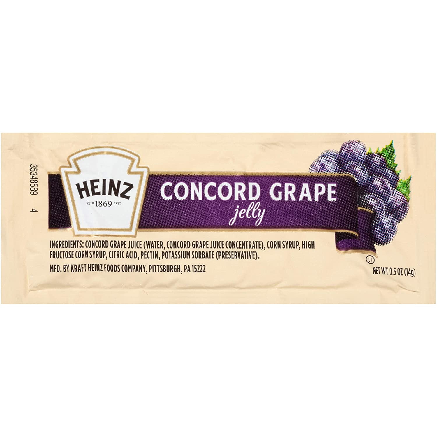 Heinz Concord Grape Jelly Packets Single Serve (0.05 oz Packet, Pack of 200)