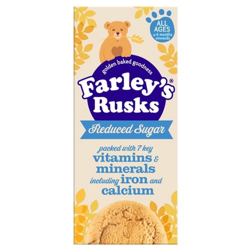 Heinz Farley's Reduced Sugar Rusks 6 months+ 9 pack 150g, British Import (Pack of 2)