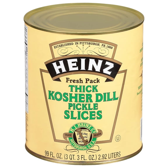 Heinz Fresh Pack Thick Kosher Dill Pickle Slices 99 fl oz Crunchy Sandwich Pickles