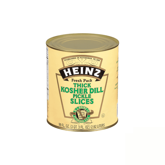 Heinz Fresh Pack Thick Kosher Dill Pickle Slices 99 fl oz Large Can