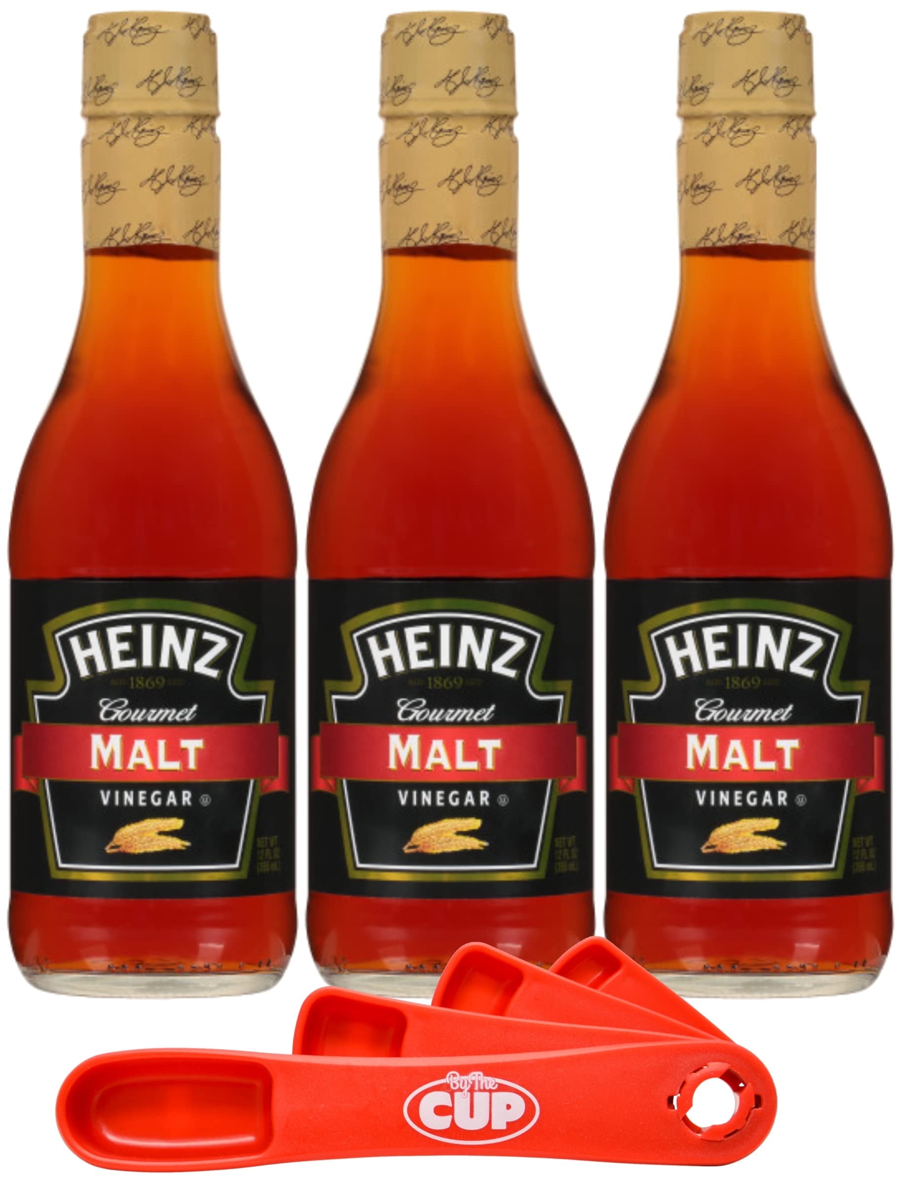 Heinz Gourmet Malt Vinegar, 12 fl oz Bottle (Pack of 3) Made with