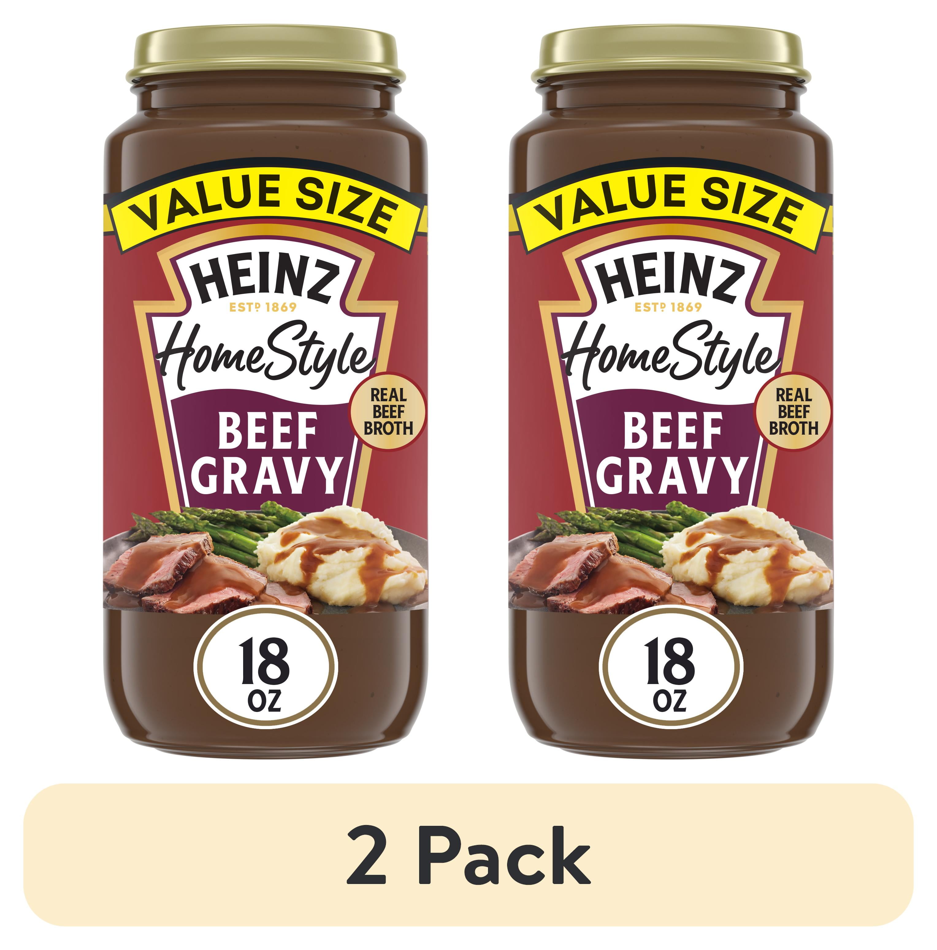 (2 pack) Heinz HomeStyle Beef Gravy Value Size, 18 oz Jar