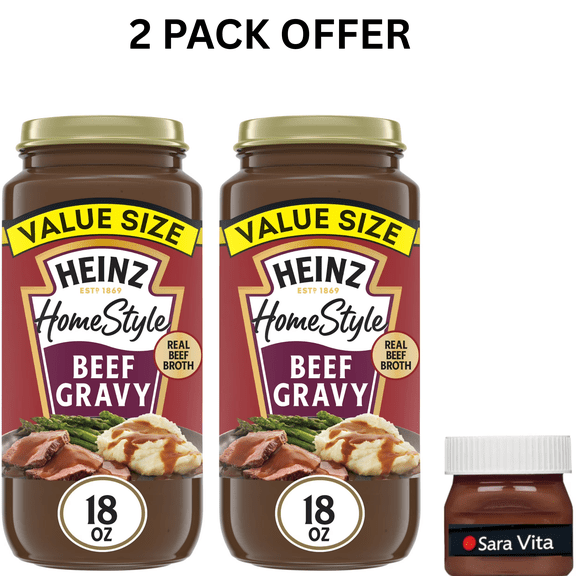 Heinz HomeStyle Beef Gravy Value Size, 18 oz Jar