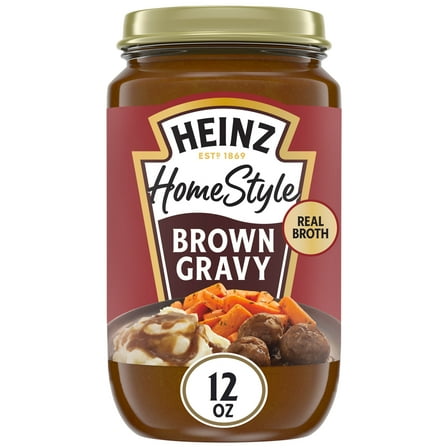Heinz HomeStyle Brown Gravy, 12 oz Jar, Liquids